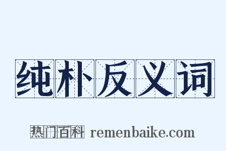 纯朴反义词是什么意思的图片